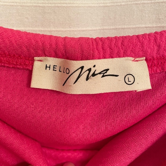 Fuchsia Off Shoulder Fitted Maternity Dress - Picture 9 of 9